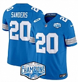 Men's Detroit Lions #20 Barry Sanders Blue 2024 NFC North Champions F.U.S.E. Vapor Limited Stitched Jersey,baseball caps,new era cap wholesale,wholesale hats